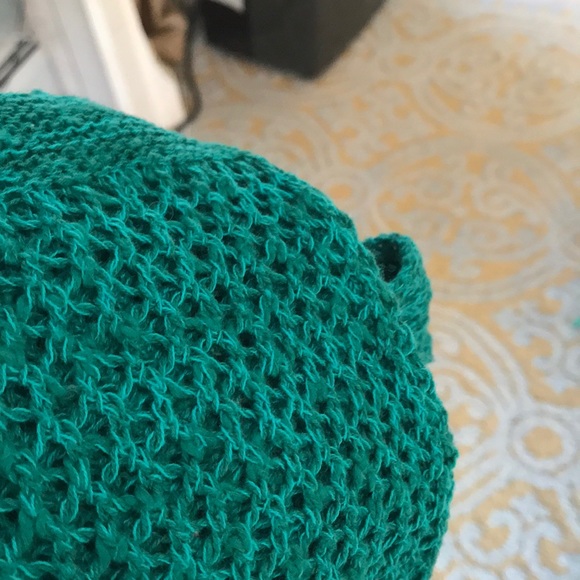 🌸BOGO FREE🌸AEO teal open weave sweater NWOT in XL - Picture 4 of 8